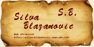 Silva Blažanović vizit kartica